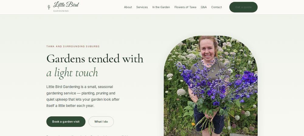 The Little Bird Gardening website